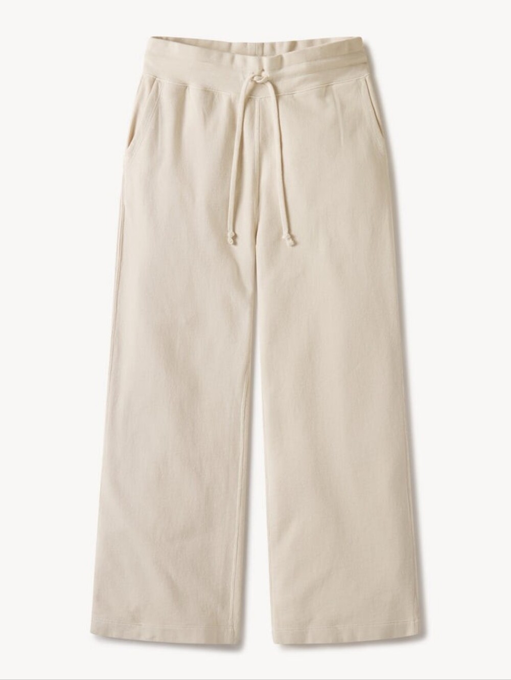 Buck Mason Vintage Interloop Wide Leg Sweatpant ๐ฏ Cotton - Natural Venice Wash - Picture 2 of 6